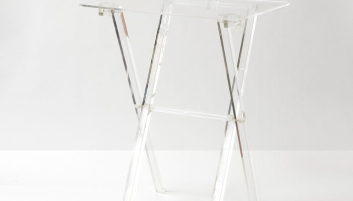 PlasticMart: Our clear acrylic TV tray tables are the best for watching TV with your family with a meal or loading them down with snacks for a football game