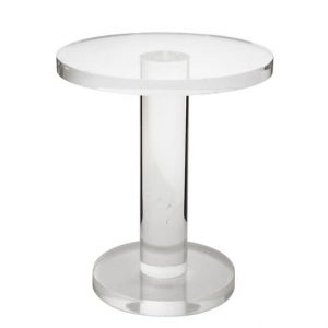 Acrylic Side Table 16″ diameter top 1.25″ thick