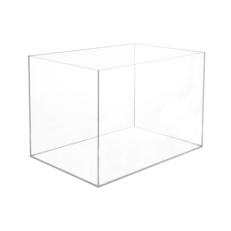 5 sided acrylic cube 12″ x 8″ x 8″ tall 1/8″ thick material