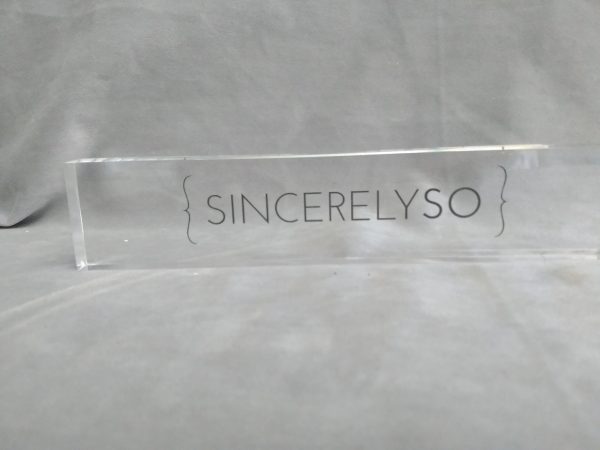 Acrylic Logo/Branding block -Plasticmart